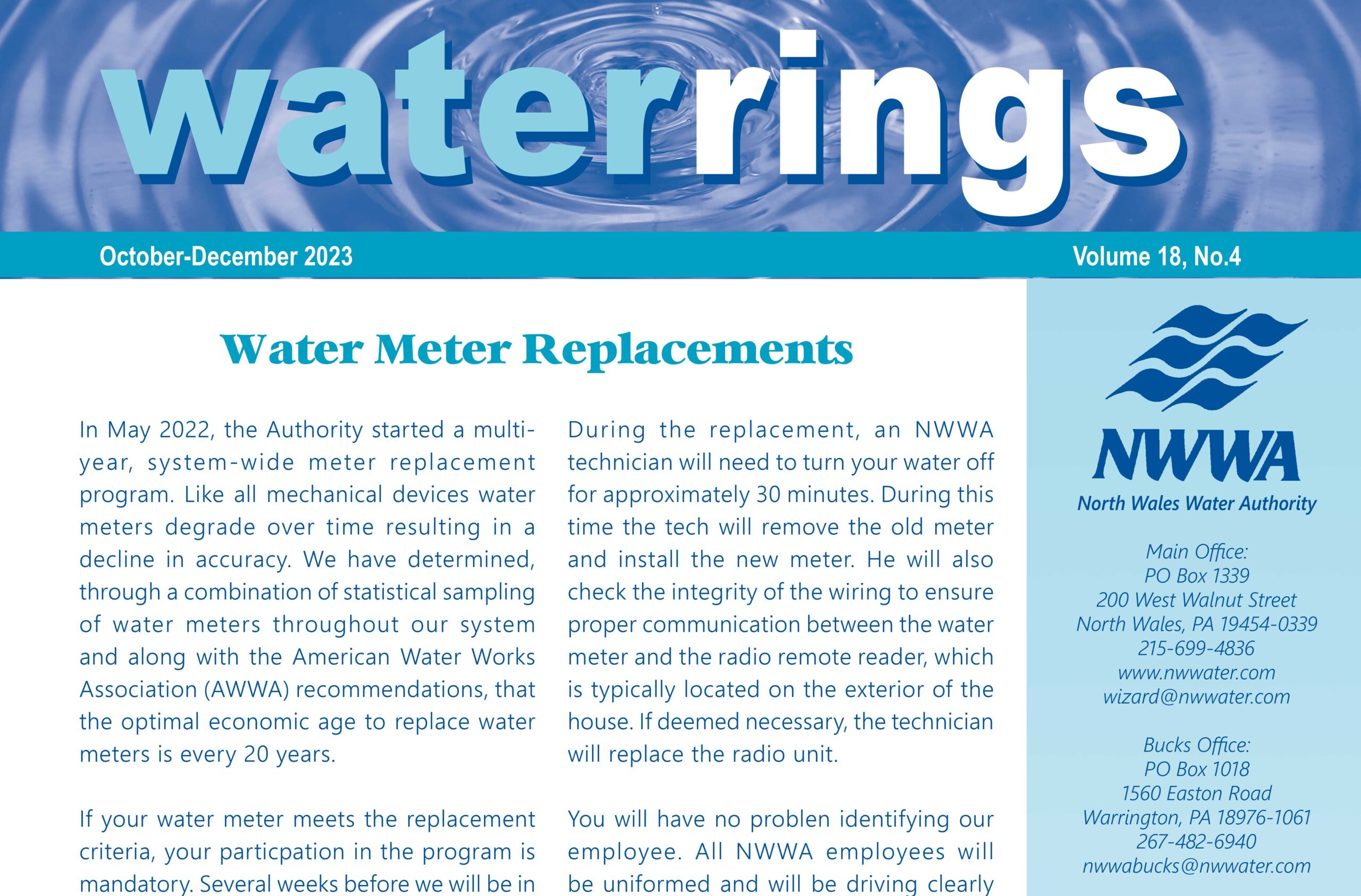 October-December 2023 issue Water Rings